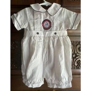 Vintage Rosey Kids Sailor Romper Suit One Piece 18 M